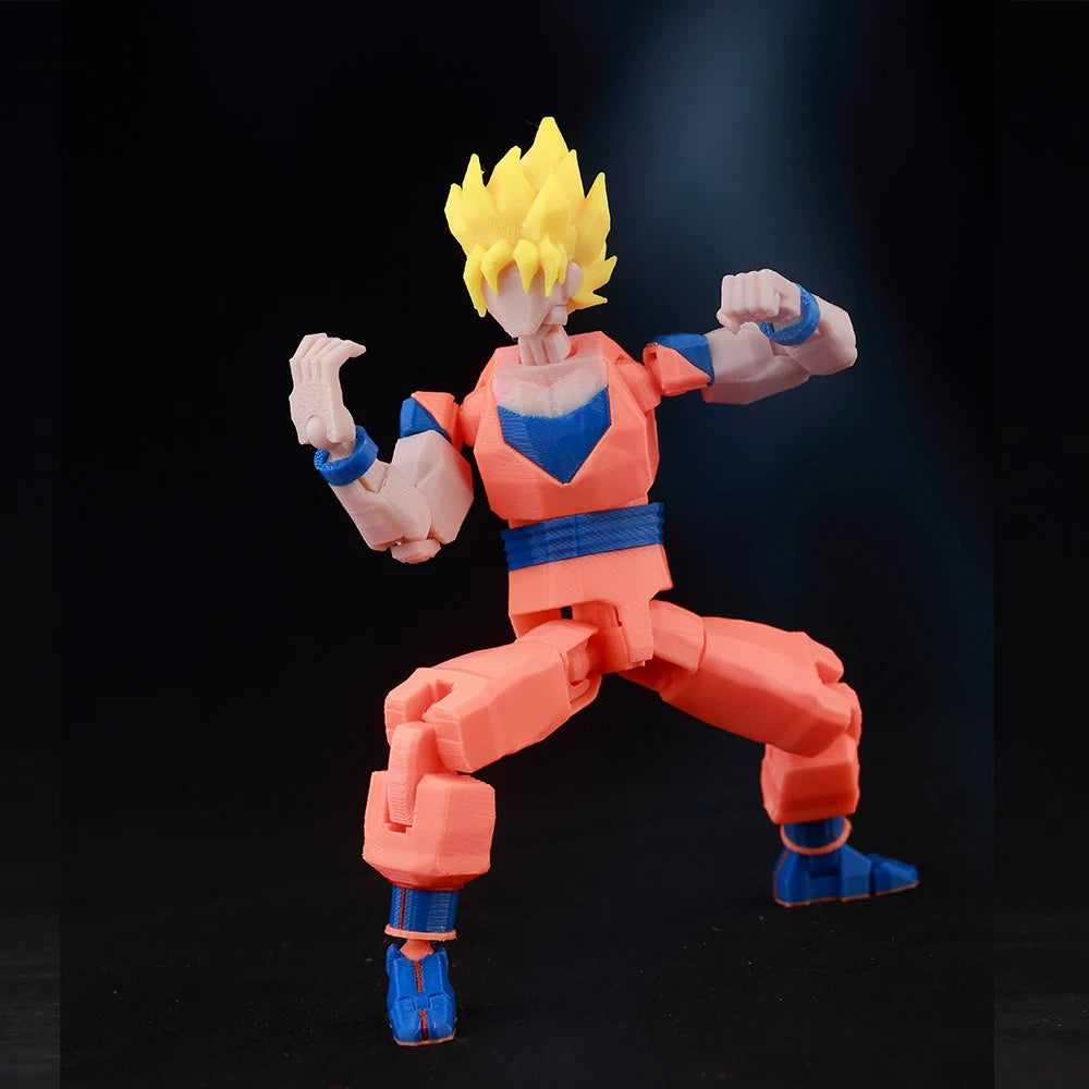 9L3D Printed Dragon Ball Son Goku Vegeta Beerus Frieza Anime Lucky13 Dummy13 Titan13 Action Figures Multi-Jointed Movable Toys