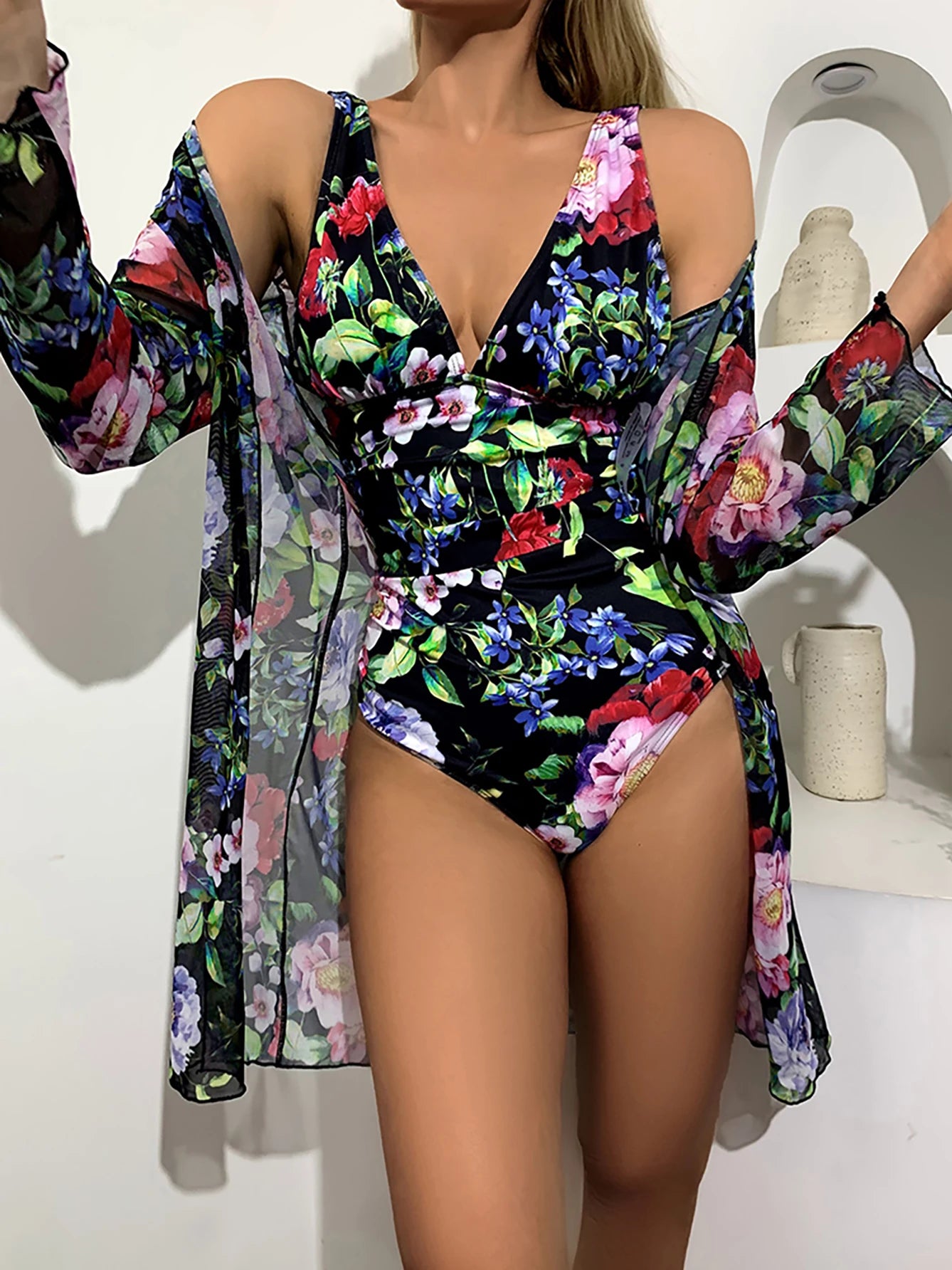 Sexy Swimwear Women`s Deep V One Piece Swimsuit 2026 New Female Bathing Suit Woman Bodysuit Swimming for Beach Wear Monokini Ürün ana görseli