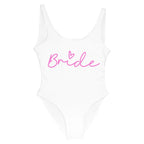 Hen Party Swimsuits One-Piece Team Bride Swimwear Bride To Be Woman Pink Swimwear Bachelorette Beatchwear Bathing Suits