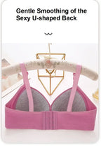 Gathered Side Collection Lifting Underwear Breasts Brassiere Large Size Bra Full Cup Underwear Brassiere No Steel Ring  Bra