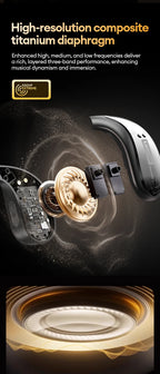 New Lenovo LE505 Wireless Bluetooth V6.0 Headphones ENC Noise Cancellation Low Latency Earbuds Long Battery Life Sport Earphones