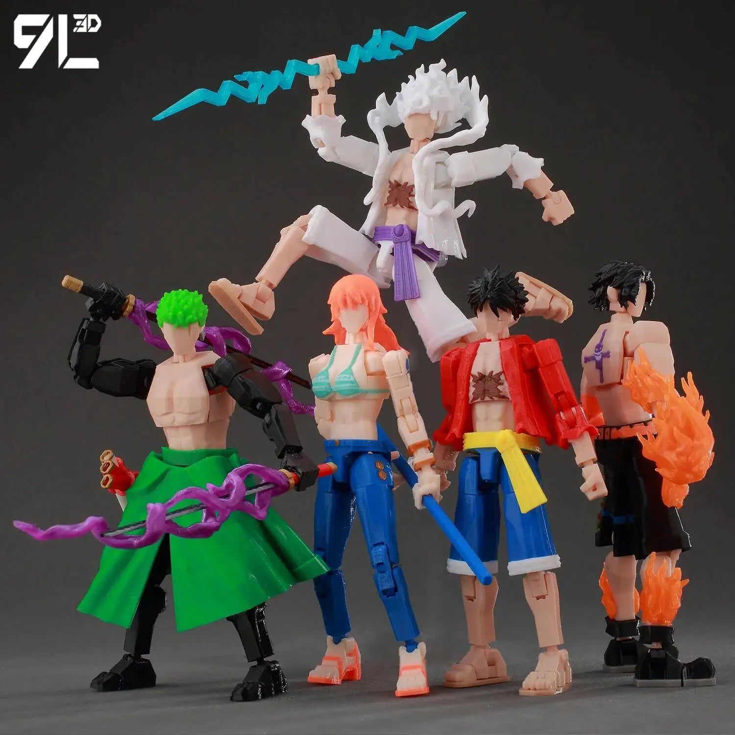 9L3D Printed Anime One Piece Naruto Demon Slayer Dummy13 Lucky T13 Movable Shapeshift Action Figures Mannequin Toys Collectors Ürün ana görseli