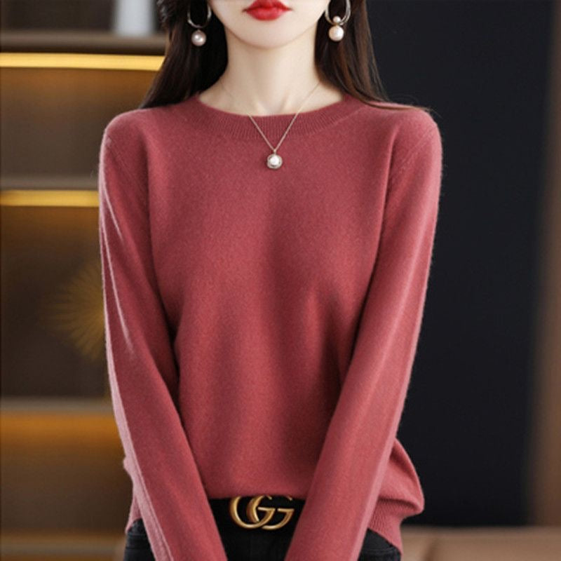 New Women Sweater O-neck Autumn Winter Basic Pullover Warm Casual Pulls Jumpers Korean Fashion Spring Knitwear Bottoming Shirt