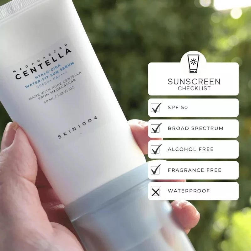 Korean Skincare Sunscreen Series,Centella Sun Serum Sunscreen,Hyalu Cica Water Fit Air Suncream ToneUp Brightening Sunblock 50ml