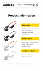 OnePlus Bluetooth Earphones Bone Conduction Headphone Wireless Open Headset Hands-free Waterproof Sports Earphones With Mic