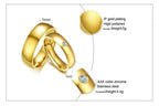 Custom Couple Rings Gift with Card Women Men PVD Plated Gold Name Rings Love Wedding Bands Personalized Name Ring Wedding Gifts