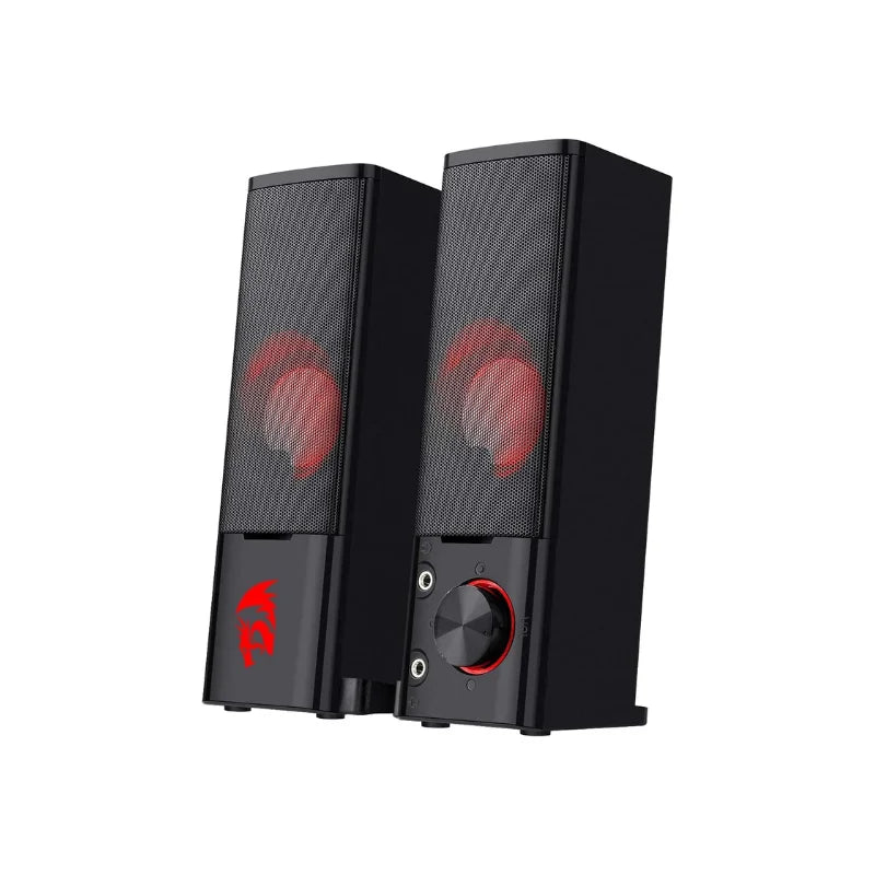Redragon GS550 PC Gaming Speakers 2.0 Channel Desktop Computer Sound Bar  Quality Bass & Decent Red Backlit Ürün ana görseli