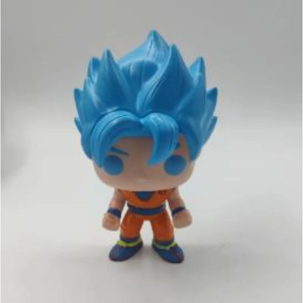 Funko Dragon Ball Goku #121 Super Saiyan Model Cake Ornament Toy Sculpture Blue Practice Suit Animated Character Statue