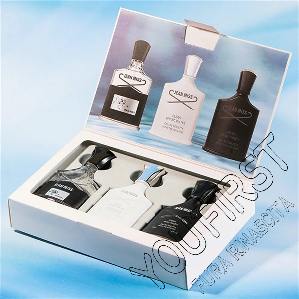 Fresh Natural 90ml Perfume Men Gift Box 3pcs Set Lasting Cologne Scent Perfumy Męskie Charming Man Perfumes Hombres Originales Ürün ana görseli