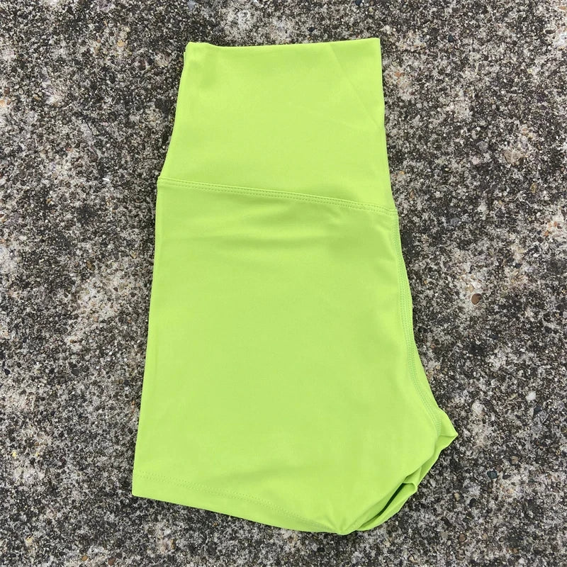 Sexy Solid Color Women Fitness Sport Short High Waist Athletic Yoga Short Leg Cycling Comprehensive Training Jogging Squat Proof