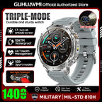 2026 New TANK Ultra 1400mAh Battery Military Smart Watch 10ATM Waterproof Heart Rate Tactical LED Flashlight Men Sports Bracelet