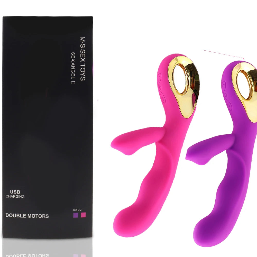 Suitable for women 2-in-1 vibrator 10 frequency dildo for women vaginal clitoris sucking vibrating masturbator adult products Main image