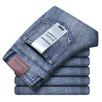 Wthinlee 8 Models Spring Autumn Business Jeans Men Casual Straight Stretch Fashion Classic Work Denim Trousers Brand Clothing
