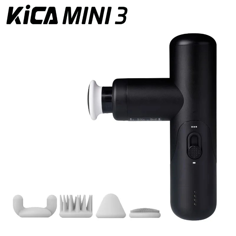 Kica Mini 3 Massage Gun, 3000RPM Stepless Speed, 7kgf Impact Force, 4 Heads, 255g Lightweight Sport Muscle Massager Main image