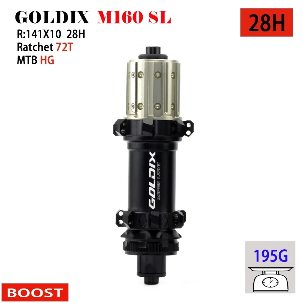 GOLDIX M160 Super Light MTB BOOST Hub Center Lock Disc 28H Ratchet 72T Mountain XD Bike Hub for Shimano SRAM 11 12 Speed