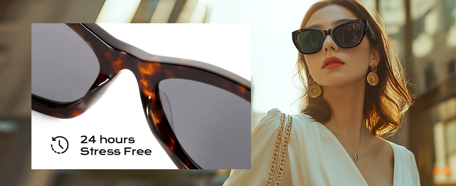 ZENOTTIC Polarized Sunglasses Women Cat-Eye: Trendy Cateye Sunglasses for Woman - Cute Sun Glasses UV400 Protection