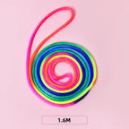Rainbow Cats Cradle String 1.6M/63 Inch Long Rainbow Colourful Finger Rope Chinese Finger String Games Toy for Kids