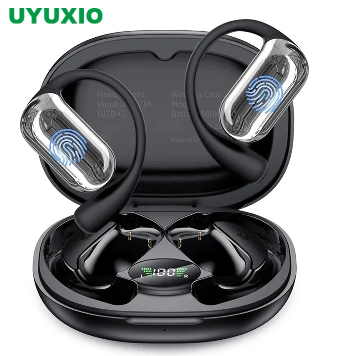 UYUXIO Real Time Translator Headphones AI Language Translation Earbuds 144 Languages & Accents 3 in 1 OWS Ear Buds for Business Ürün ana görseli