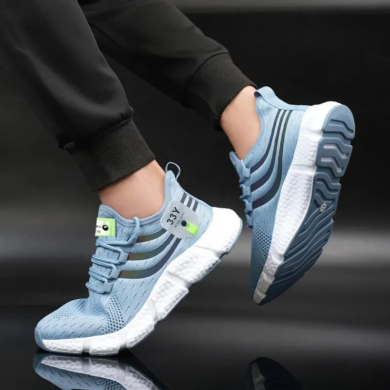 Men Casual Sport Shoes Breathable Lightweight Sneakers Outdoor Mesh Black Running Shoes Athletic Jogging Tenis Walking Shoes Secondary image