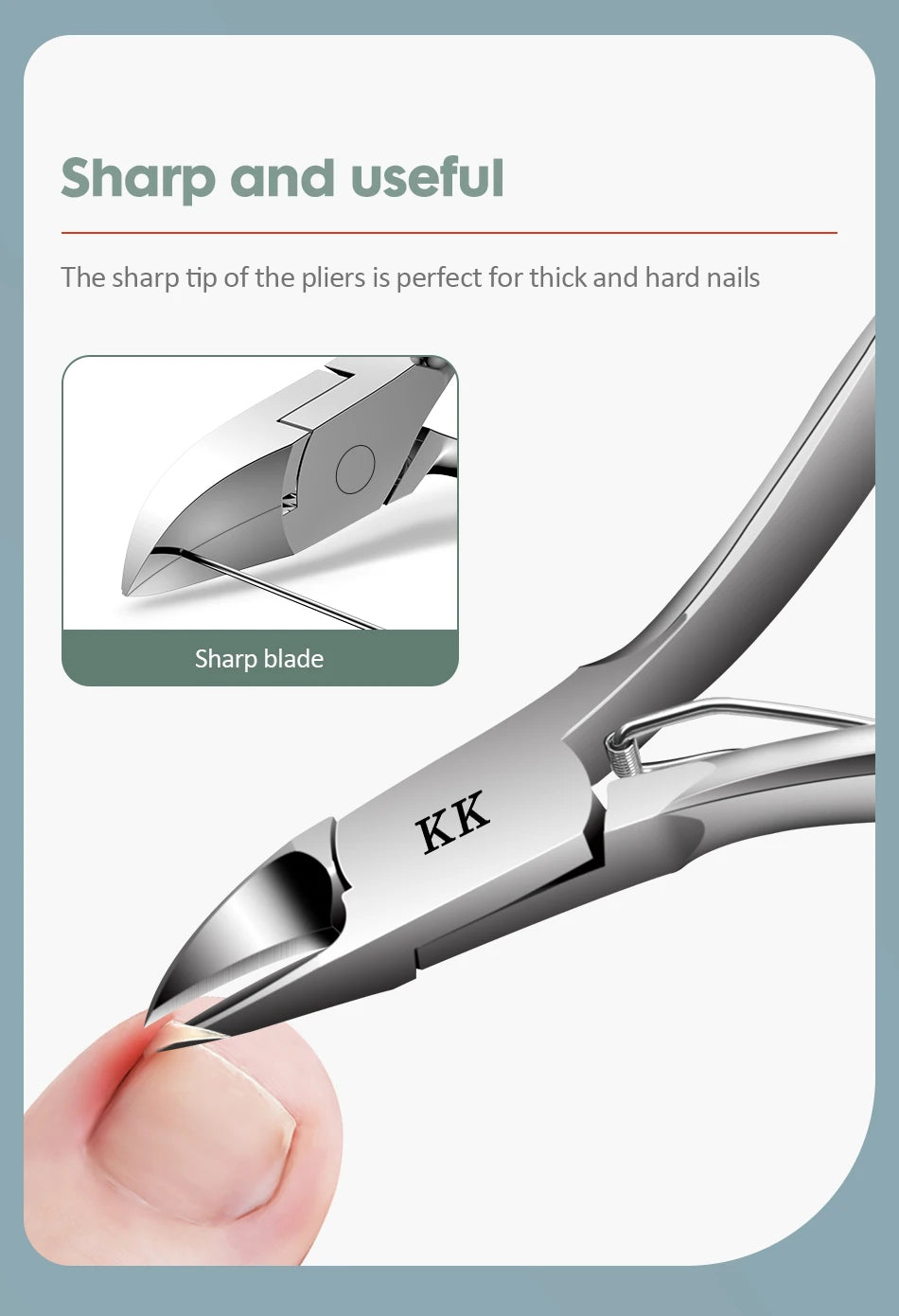 KK 11 in 1 Manicure Tools Professional Nail Clippers Set Stainless Steel Nail Cutter Pliers Scissors Kit Foot Care Hand Care