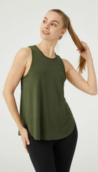 WANAYOU Sleeveless Women Yoga Shirts Quick Drying Sports Tank Tops Workout Running Vest Breathable Round Neck Gym Shirts