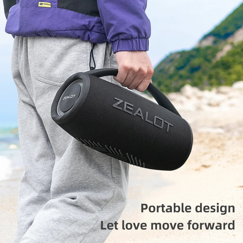 ZEALOT-S97 80W Bluetooth Speaker Powerful Wireless Speaker with Portable Handle, for Party, Camping，RGB colorful light