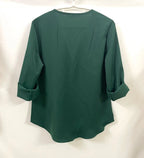 2024 Quality HotSale Plus Size Deep V Neck Women Blouse Chiffon Cool Loose Shirt Fashion Casual Ladies Tops Sexy Zipper Pullover
