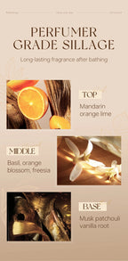 VETES 260ml Body Wash Tea Fragrance Shower Gel Oil Control Deeply Cleanses Keep Fragrance Take a Bath Balance Water and Oil