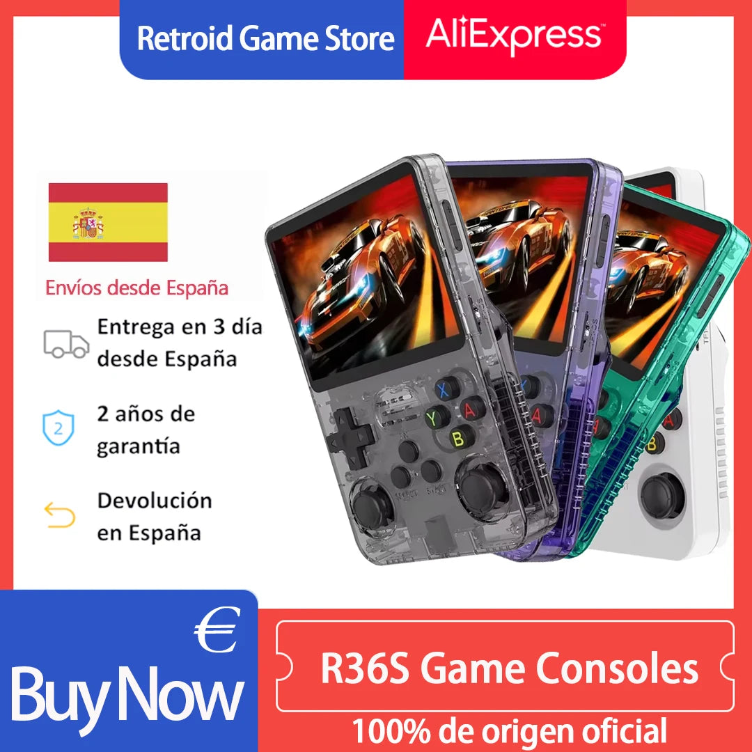 R36S Retro Handheld Video Game Console Linux System 3.5 Inch IPS Screen Portable Pocket Video Player R35S 64GB 15000 Games Ürün ana görseli