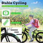 20"  7 Speeds Mountain Bike Kids Bicycle Dual-Disc Brakes Unisex Children's Bicycle Height Adjustable MTB Boys Girls Riding Bike