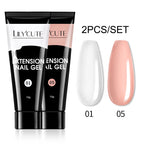 LILYCUTE 15ml Extension Gel Nail Polish Set Quick Nail Prolong With Extend Mold Nail Tips Acrylic Solution Manicure Tools Kit