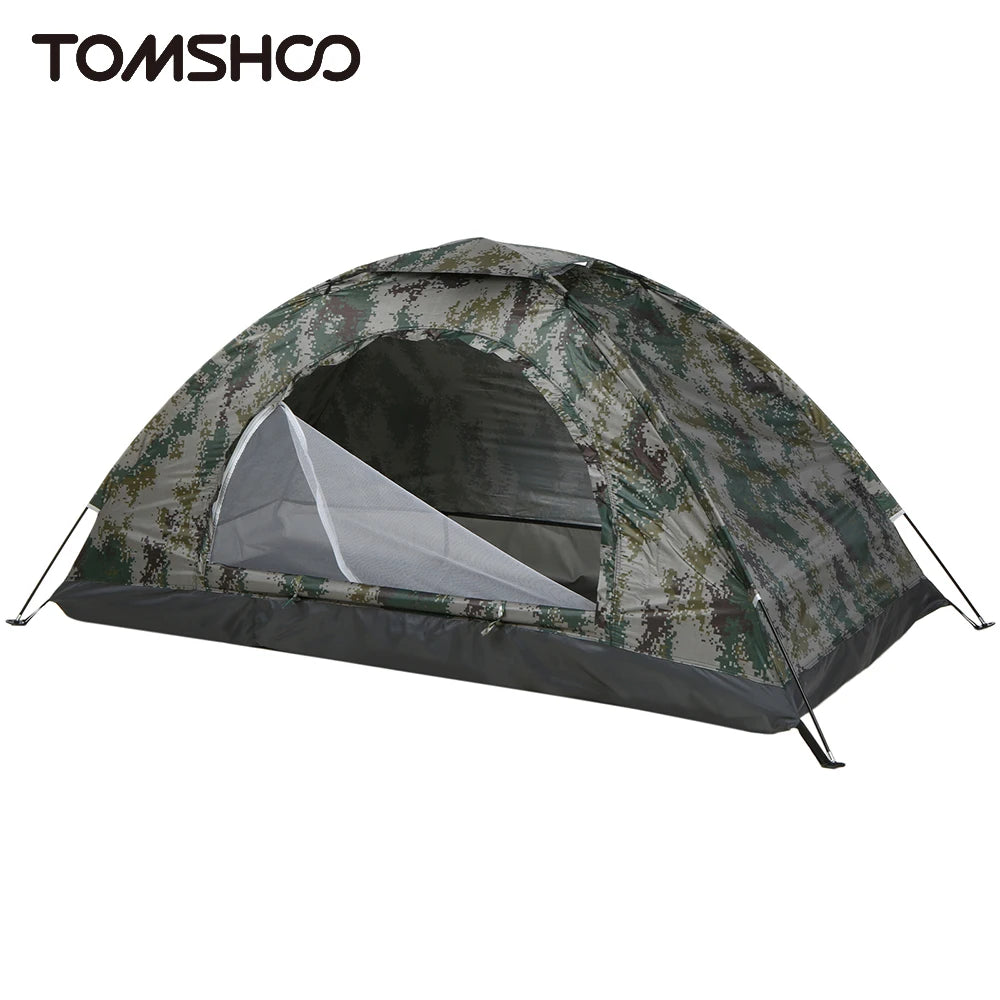 Tomshoo 1/2 Person Ultralight Camping Tent Single Layer Portable Hiking Tent Anti-UV Coating UPF 30+ for Outdoor Beach Fishing Ürün ana görseli