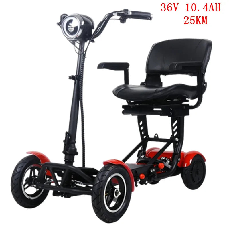 Four Wheel Electric Skateboard Portable Electric Scooters 10 Inch 36V Foldable Electric Scooter For Disabled Elderly