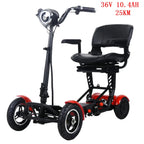 Four Wheel Electric Skateboard Portable Electric Scooters 10 Inch 36V Foldable Electric Scooter For Disabled Elderly