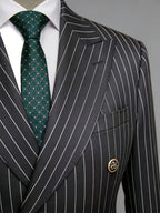 Men Suits Men's Two Piece Suit Double Breasted Man Fashionable and Slim-fitting Design Groom Wedding Dress Casual Striped Fabric