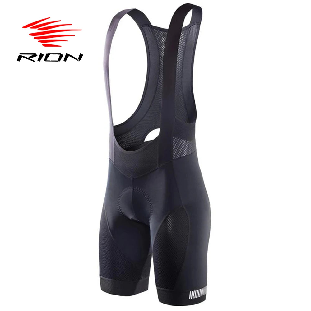 RION Cycling Bibs Shorts Mountain Bike Breathable Men's Padded Bike Tights Triathlon Man Pro Licra Bicycle Shorts MTB Clothes Ürün ana görseli