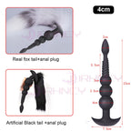 3-10cm Huge Anal Plug with Tail Sex Toys for Adult Games Couples DIY Cosplay Big Butt Plug Silicone Soft Long Anal Beads Women
