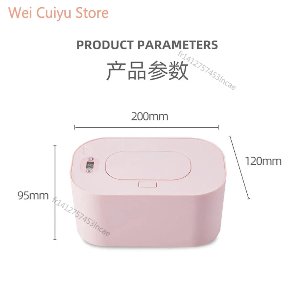 Mini Baby Wet Wipe Warmer Heater Portable Heating Box Home Car Use Towel Dispenser for Napkin & Disinfecting Wipes
