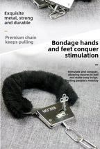 BDSM Hand Binding Sex Adult Hands Binding Toys Adjustable Metal Plush Handcuffs Binding Fetish Slave Couples Adult Game Products