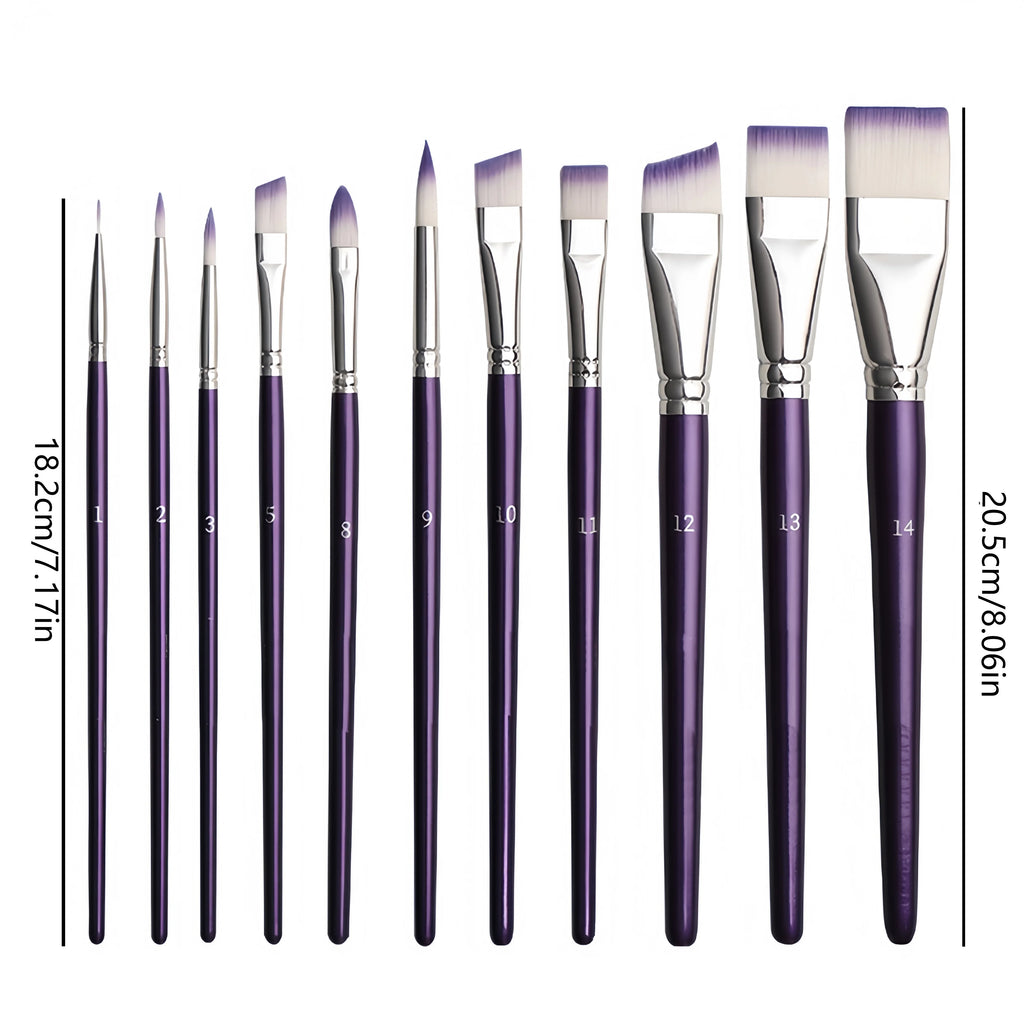 7/11pcs Professional painting brush set, wide and delicate brushes for artistic makeup and design, facial and body art brushes