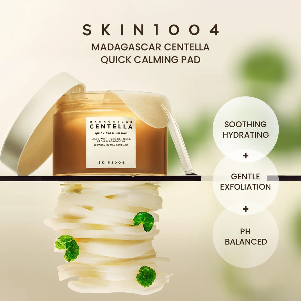 SKIN1004 MADAGASCAR CENTELLA PAD,Essence-Infused Pad Texture,For A Radiant Glow,Moisture Lock,Korean Skincare,Korean Makeup