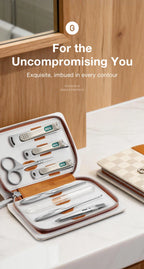 MR.GREEN Premium Manicure Set Professional-Grade Stainless Tools with Clean Lines & Travel-Ready Design Portable Case