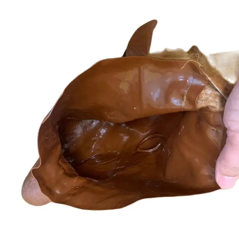 Men Brown Horse Masks Girl Funny Horse Head Mask  Latex Animal Mask Novelty Halloween Cosplay Costumes Headgear Mascara De Latex