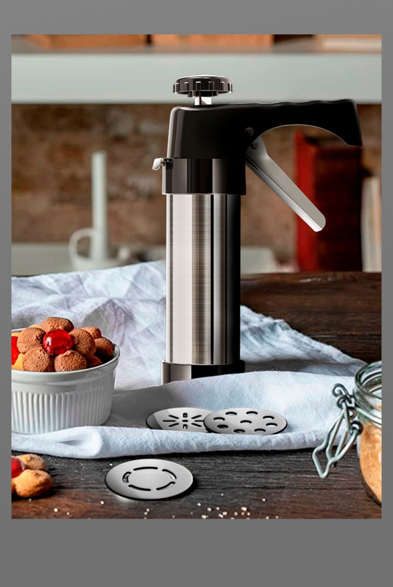 Stainless Steel Cookie gun Cake Cream Decorating Gun Cookie Making Machine Nozzles Mold Pastry Syringe Extruder Baking Tools