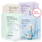 20pcs/5pcs Centella Collagen Face Mask VC Moisturizing Refreshing Sheet Masks Hyaluronic Acid  Facial Mask Skin Care Products