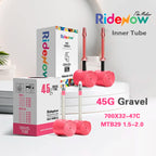 RideNow 700c Tpu Inner Tube 700Cx18-32C/32-47C Road Gravel Bike Plastic Valve & Removable Metal Valve Core External Thread Tube