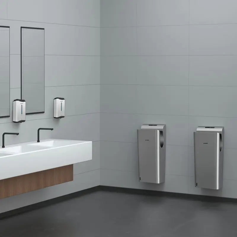 AIKE 7-10s Bathroom Vertical Hand Dryer Automatic High Speed Hand Dryer with UV Germicidal Lamp HEPA Filter and Brushless Motor