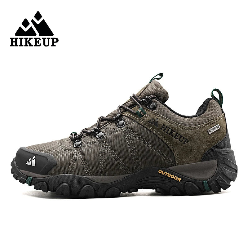 HIKEUP Non-slip Men Hiking Shoes Breathable Outdoor Wear Resistant Splashproof Climbing Men Sneaker Tourism Mountain Shoes Main image