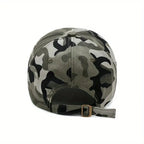 Outdoor Men's Camouflage Hat Trendy Embroidered Baseball Cap UV Protection Sun Hat Peaked Cap Military Cap For Fishing Hiking