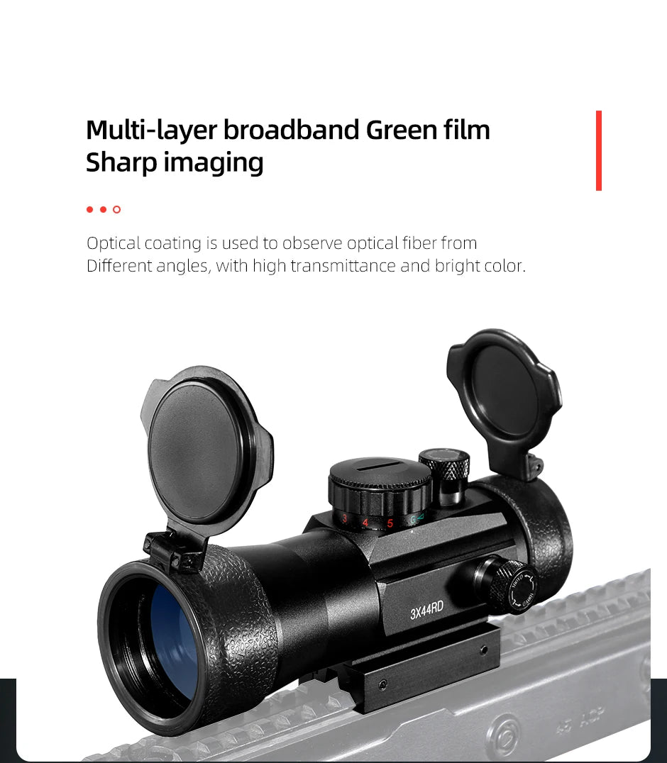 3X44 Green Red Dot Sight Scope 2X40 Red Dot 3X42 Tactical Optics Riflescope Fit 11/20mm Rail 1X40 Sight for Hunting
